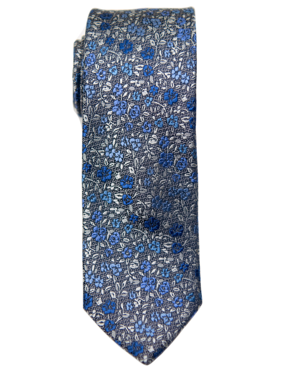 Heritage House 32098 Boy's Tie - Floral- Grey/Blue