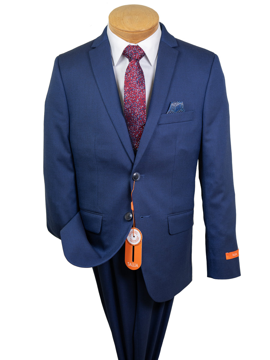 Tallia 32138  Boy's Suit - Skinny Fit - Weave - Blue