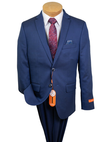 Image of Tallia 32138  Boy's Suit - Skinny Fit - Weave - Blue