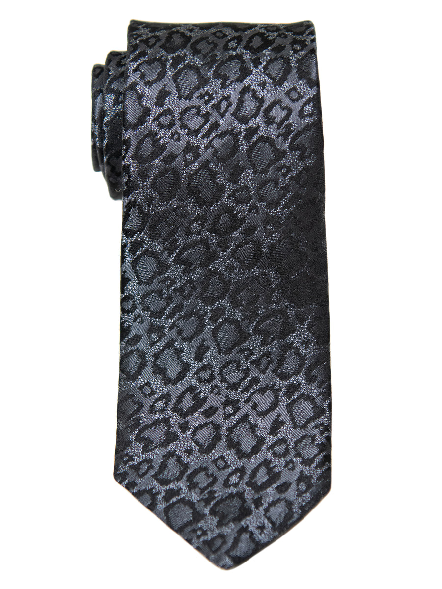 Dion  Boy's Tie - 32495 - Cheeta - Charcoal/Black