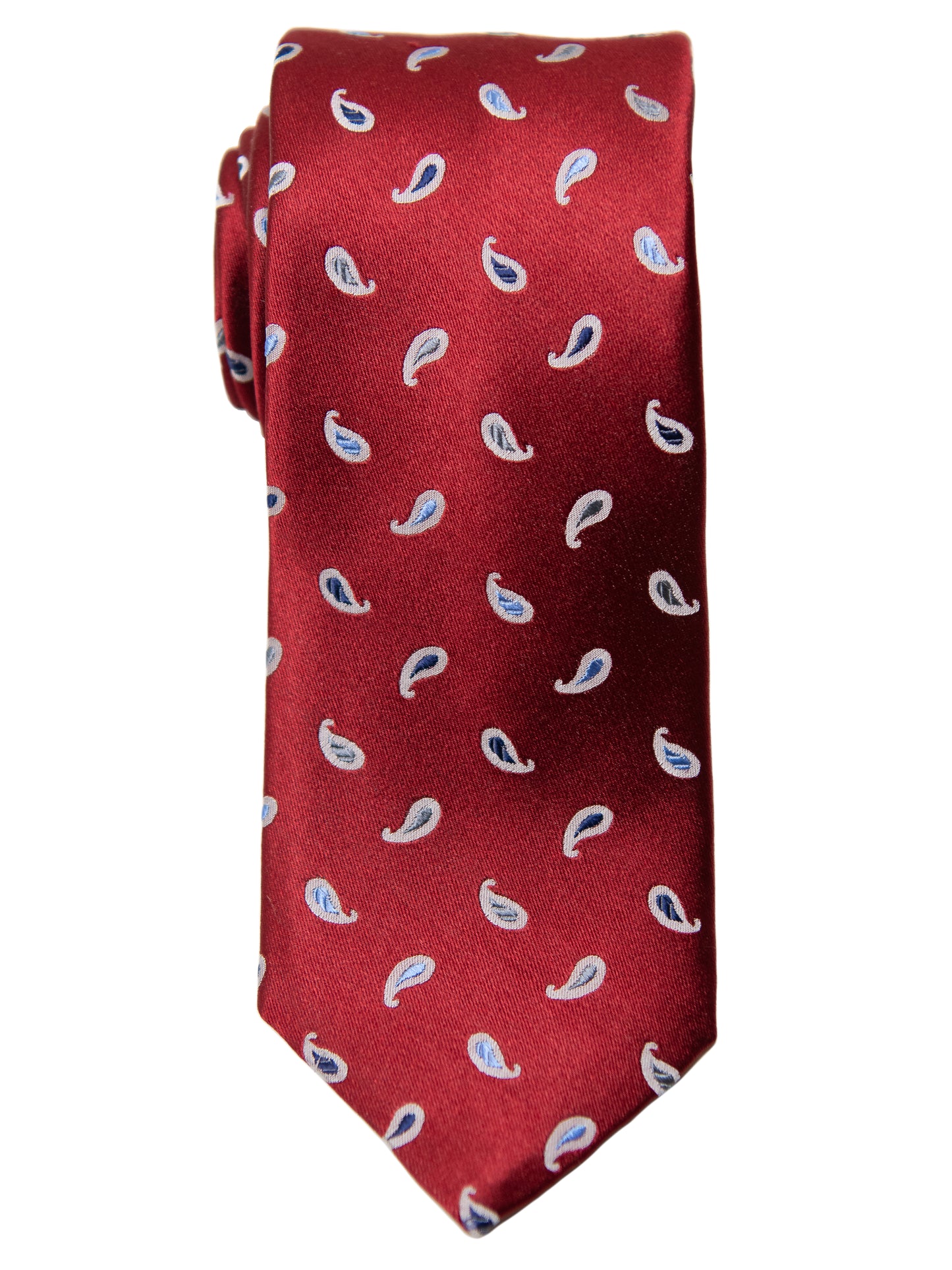 Dion Boy's Tie - 32515 - Paisley - Red/Blue