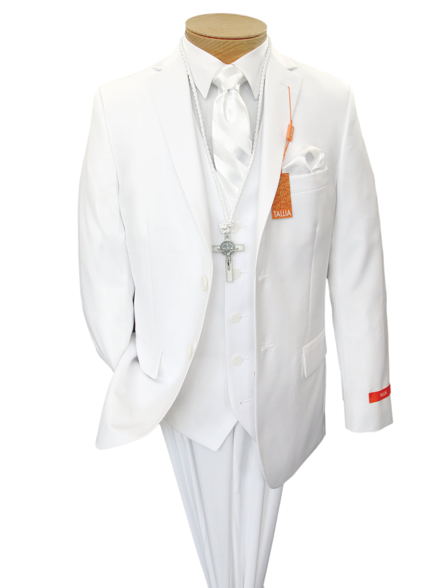 Tallia 32944 Suit Separate Jacket - Skinny Fit - Solid - Stretch - White