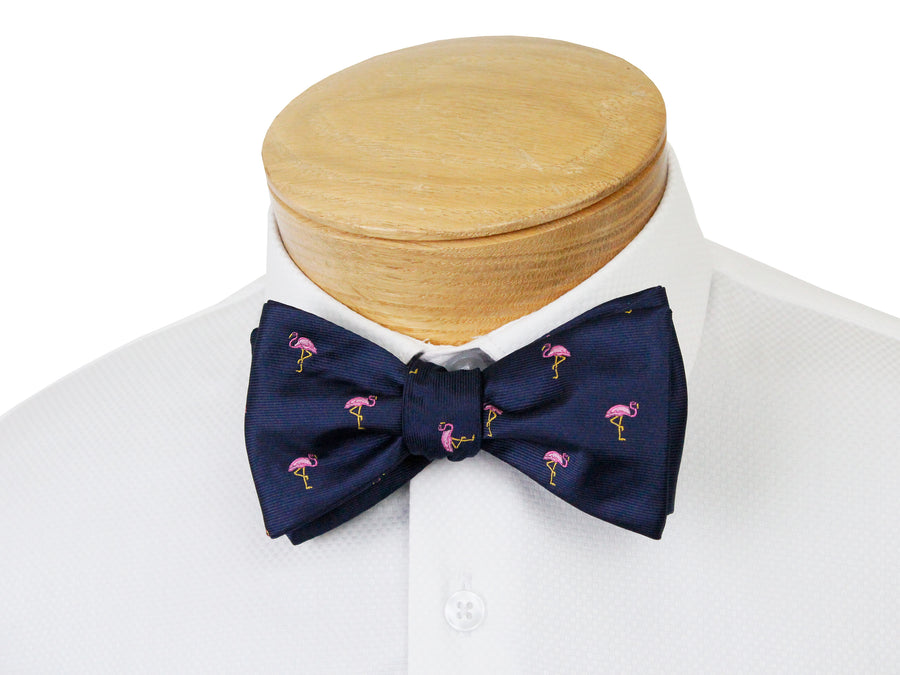 ScottyZ 33029 Young Men's Bow Tie - Neat/Flamingo - Navy