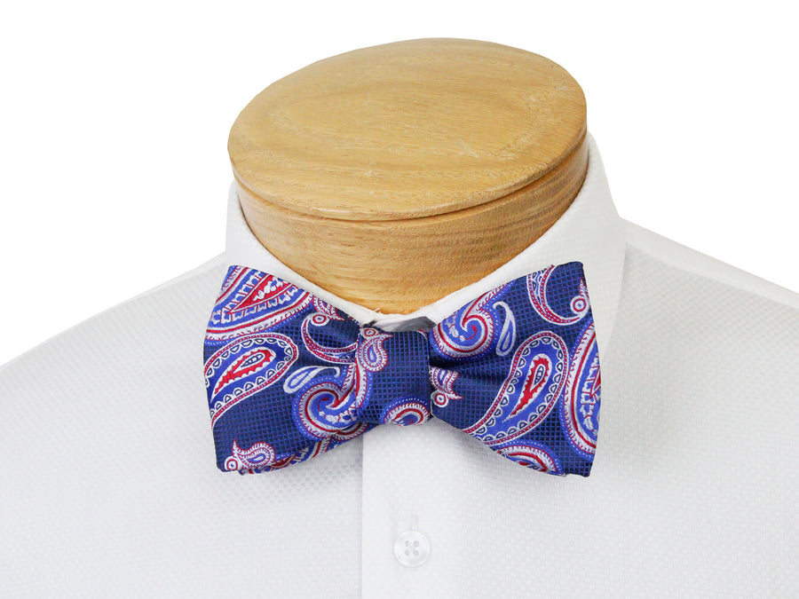 ScottyZ 33031 Young Men's Bow Tie - Paisley - Red/Blue