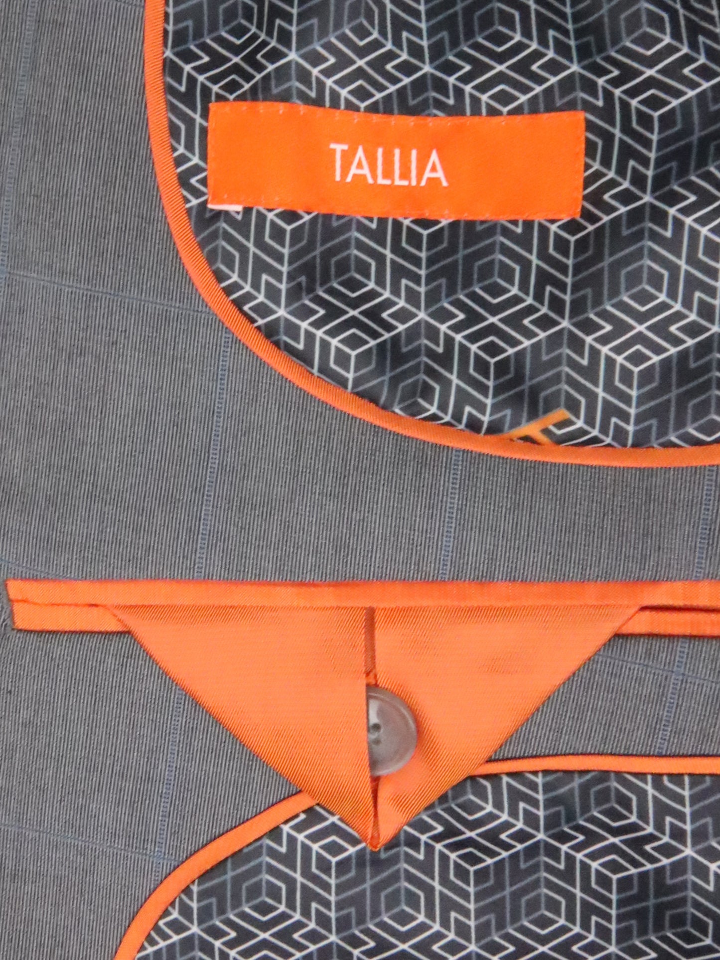 Tallia 33297 Boy's Suit - Skinny Fit - Plaid - Grey