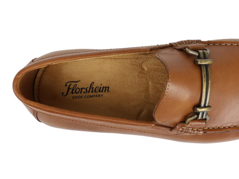 Image of Florsheim 33545 Young Men's Shoe - Moc Toe- Slip On - Cognac