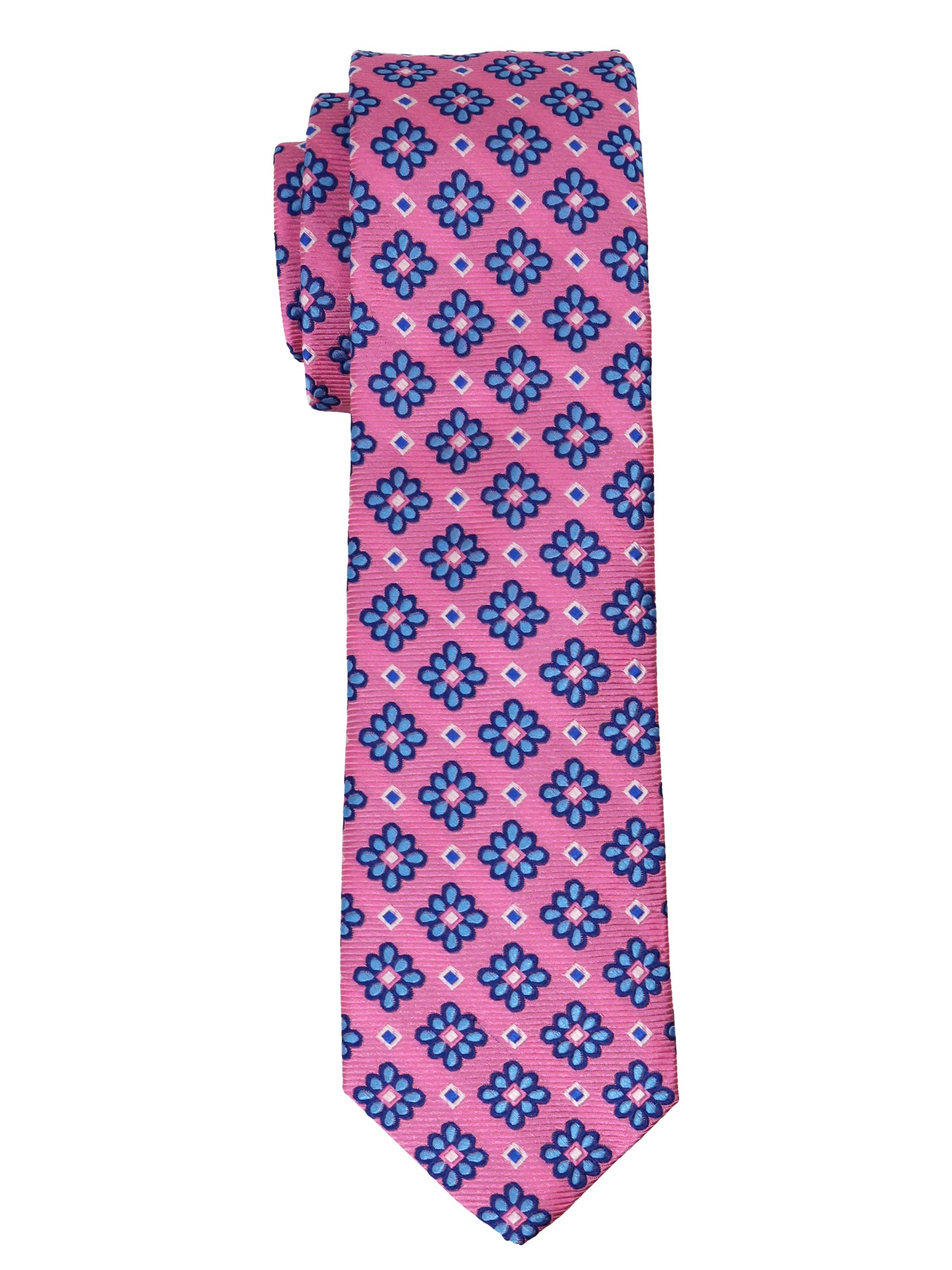 Dion Boy's Tie 33995 - Neat - Pink/Blue