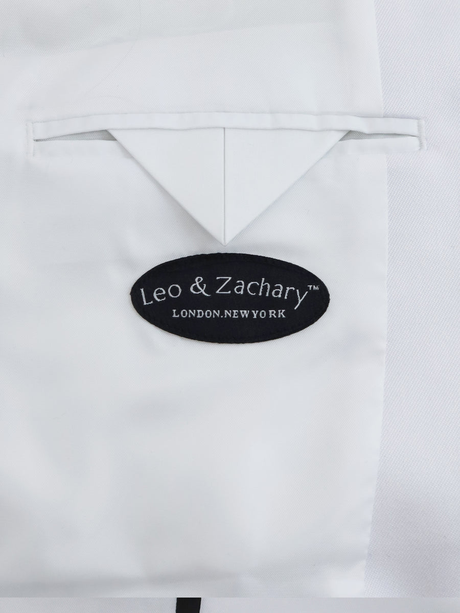 Leo & Zachary 34448 Boy's Skinny Fit Tuxedo - White Jacket with Black Pant