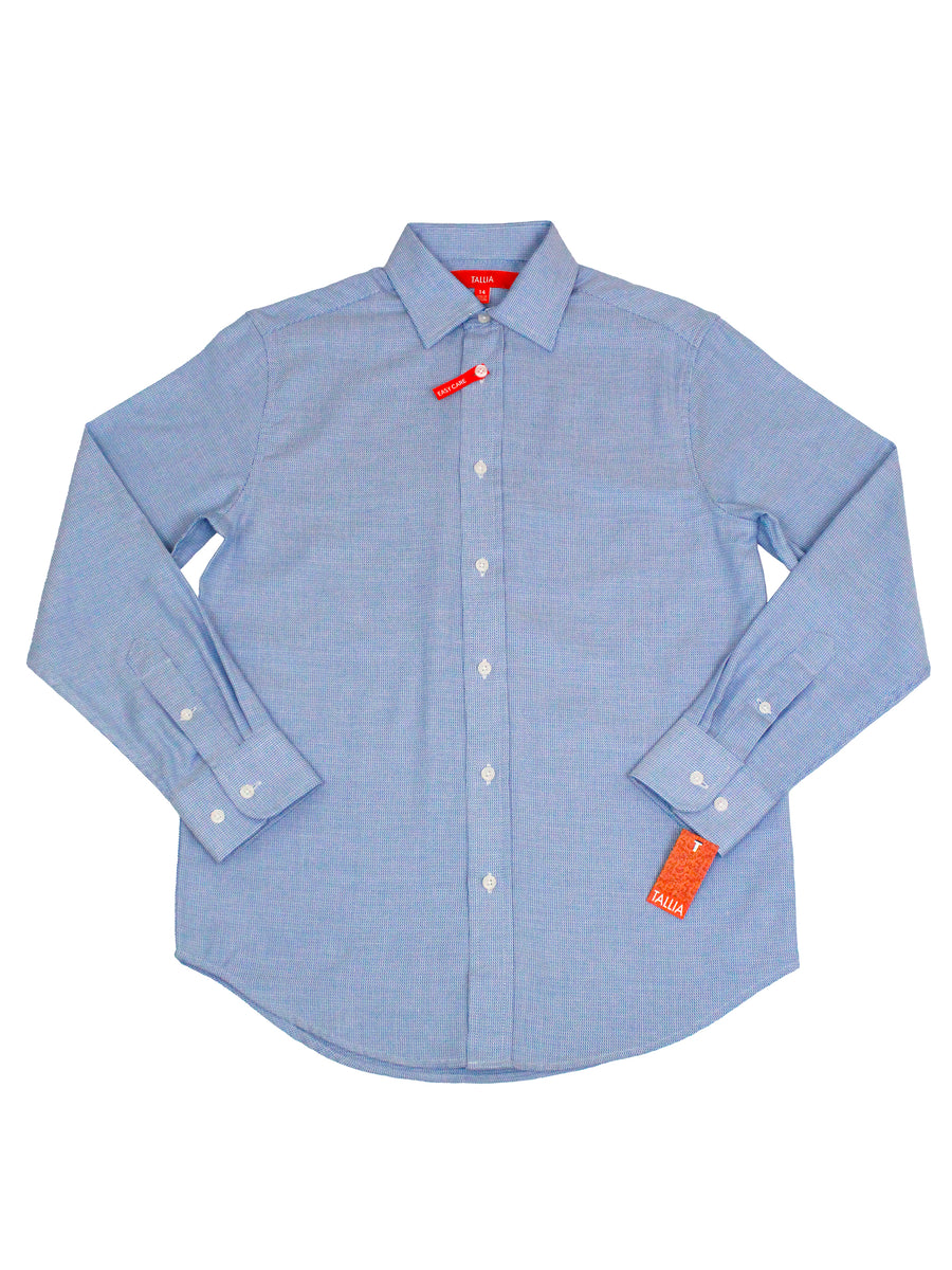 Tallia 34976 Boy's Dress Shirt- Multi Dot - Blue/White