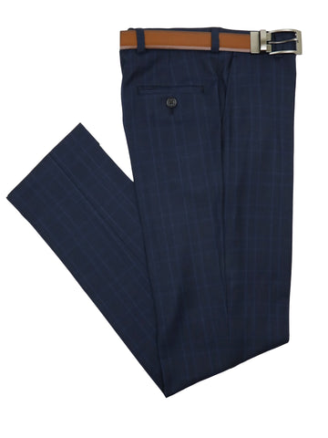 Image of Lauren Ralph Lauren 35060 Boy's Suit - Plaid - Navy Blue