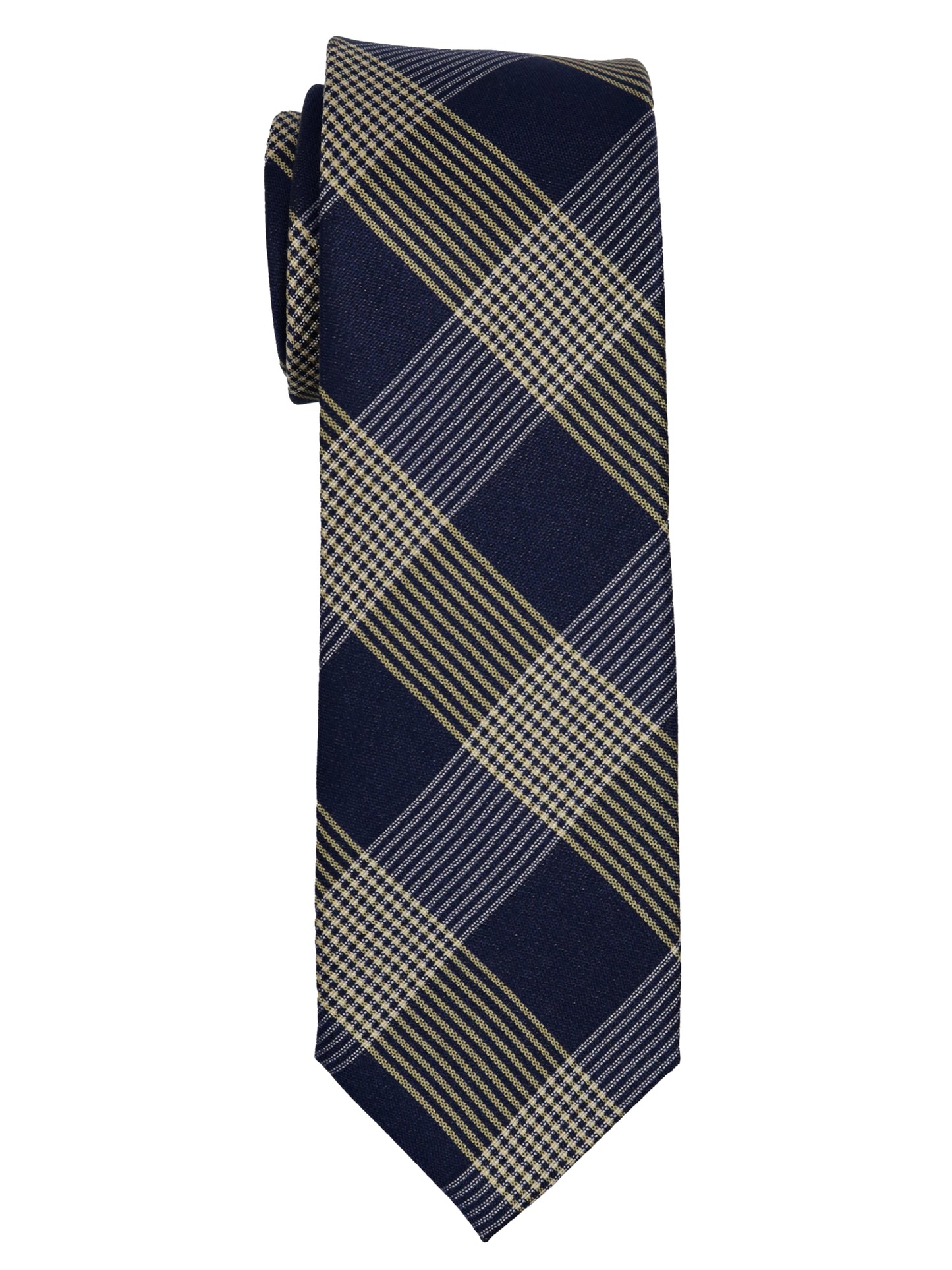 Enrico Sarchi 35118 - Boy's Tie - Plaid - Navy/Gold