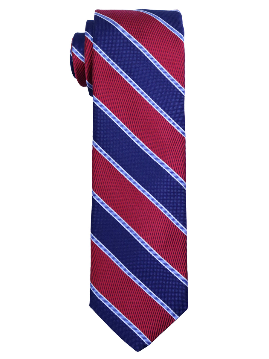 Dion  Boy's Tie 35238 - Stripe - Navy/Red