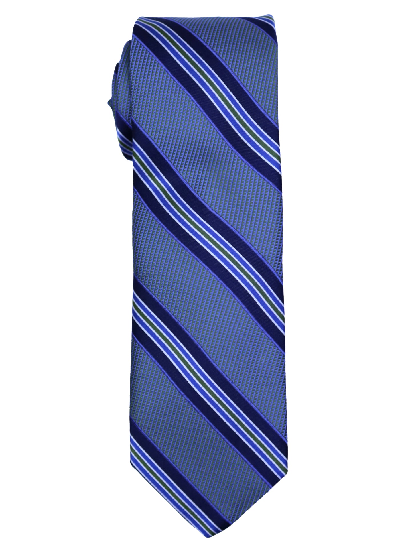 Dion Boy's Tie 35240 - Stripe - Navy/French Blue