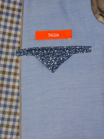 Image of Tallia Boy's Sport Coat 35415 Check - Beige/Blue