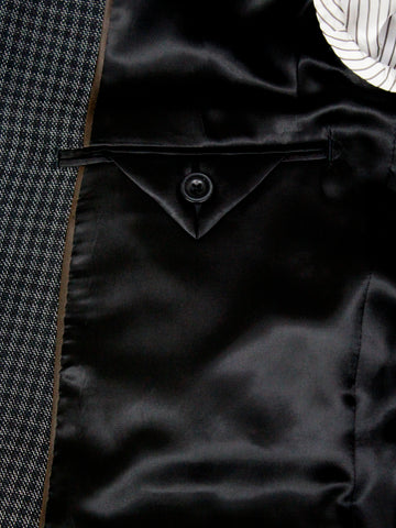 Image of Michael Kors 35474 Boy's Sport Coat - Check - Charcoal/Black