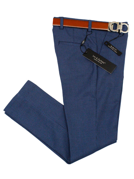 Leo & Zachary 35582P Boy's Dress Pants - Plaid - Charcoal