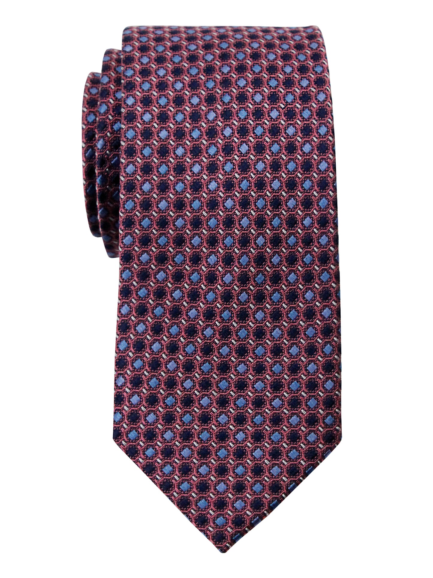 Heritage House 35737 - Boy's Tie - Neat - Navy/Pink