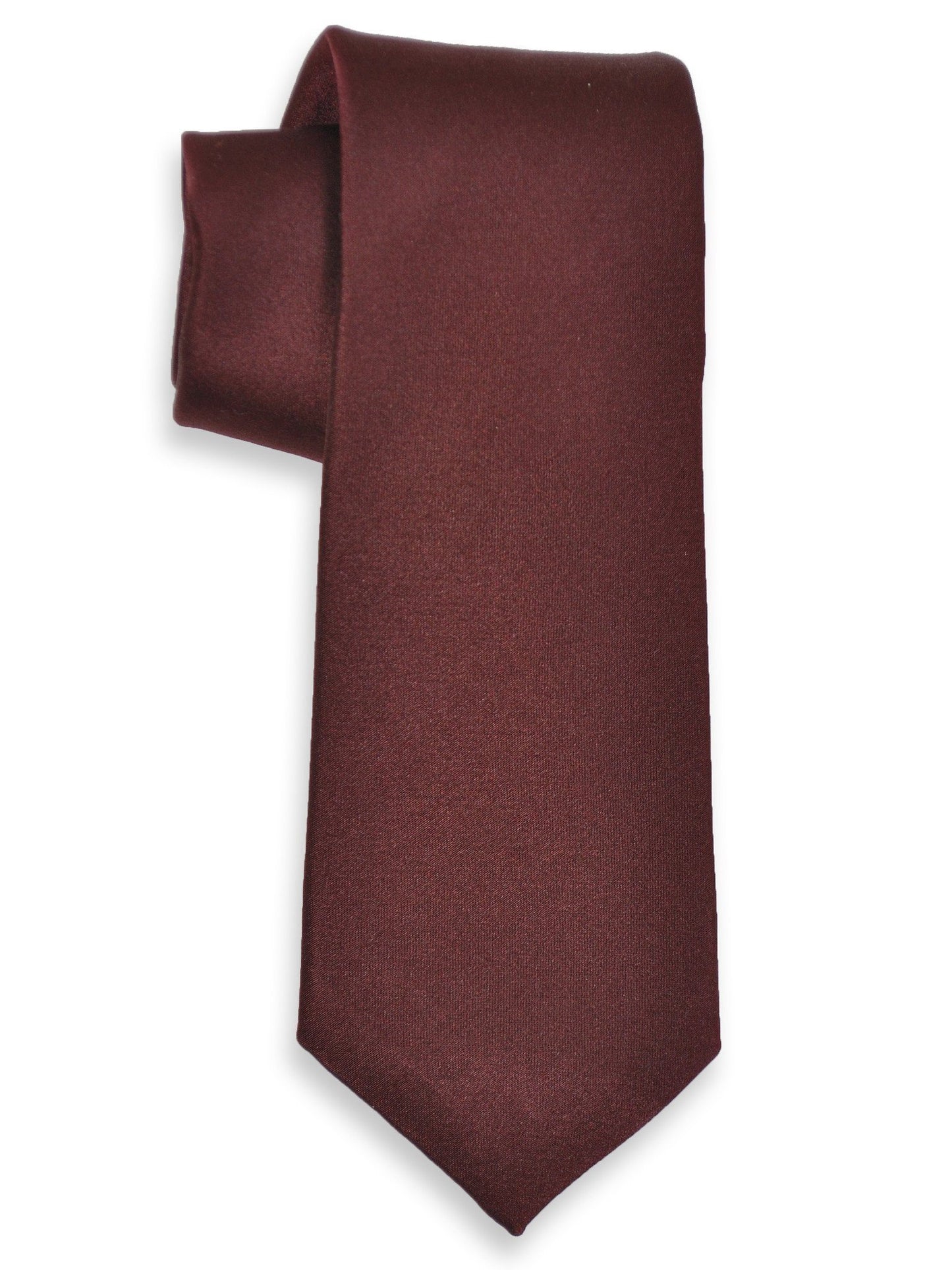 Heritage House 3739 100% Woven Silk Boy's Tie - Solid - Burgundy