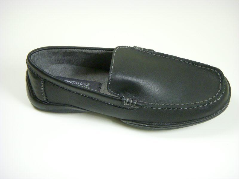 Reaction By Kenneth Cole 6762 Leather Boy's Shoe - Loafer - Black
