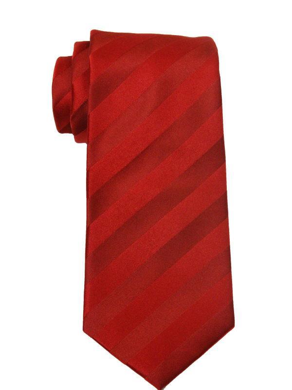 Heritage House 7507 100% Woven Silk Boy's Tie - Tonal Stripe - Red