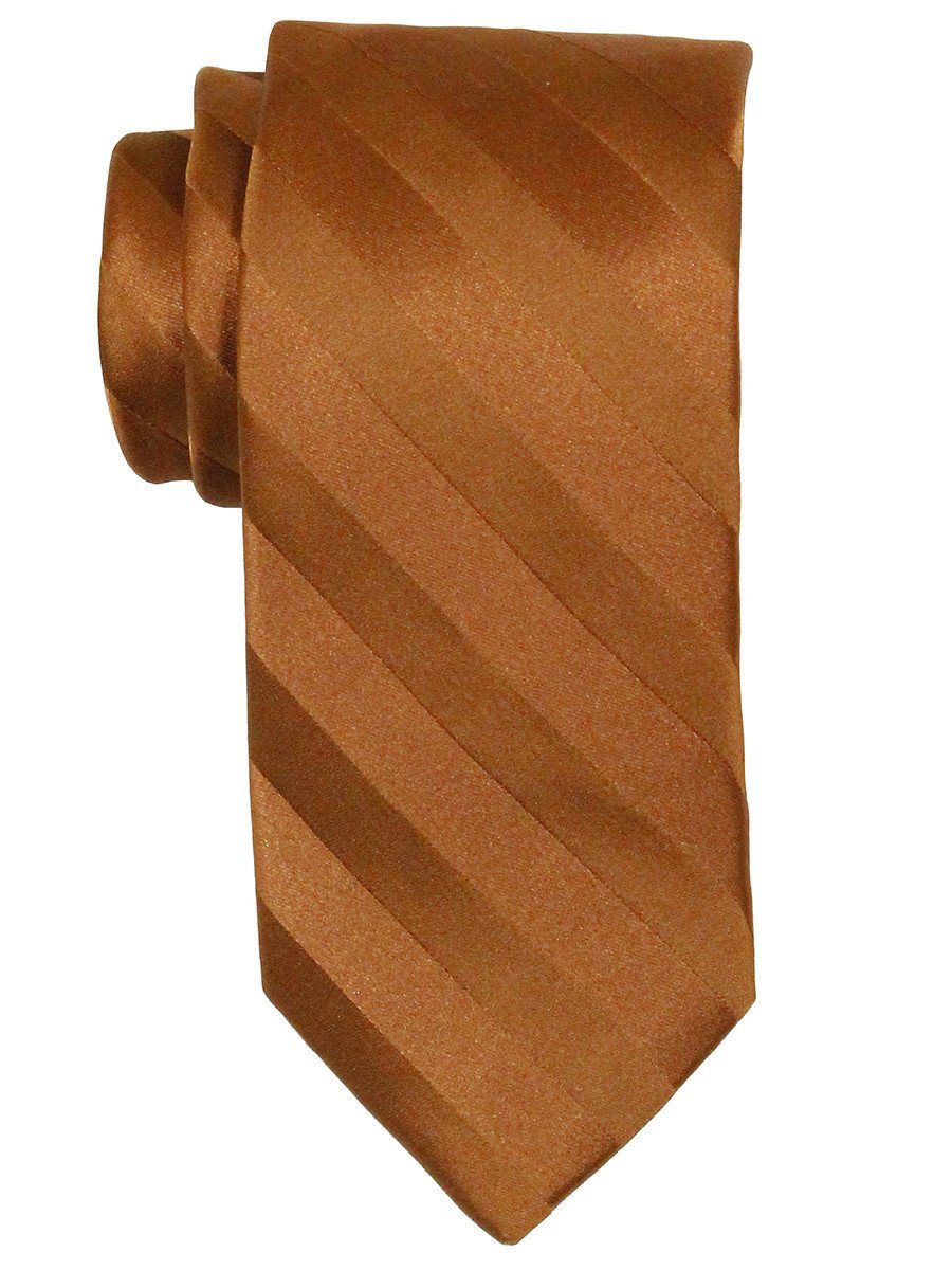 Heritage House 7563 100% Woven Silk Boy's Tie - Tonal Stripe - Rust Boys Tie Heritage House 