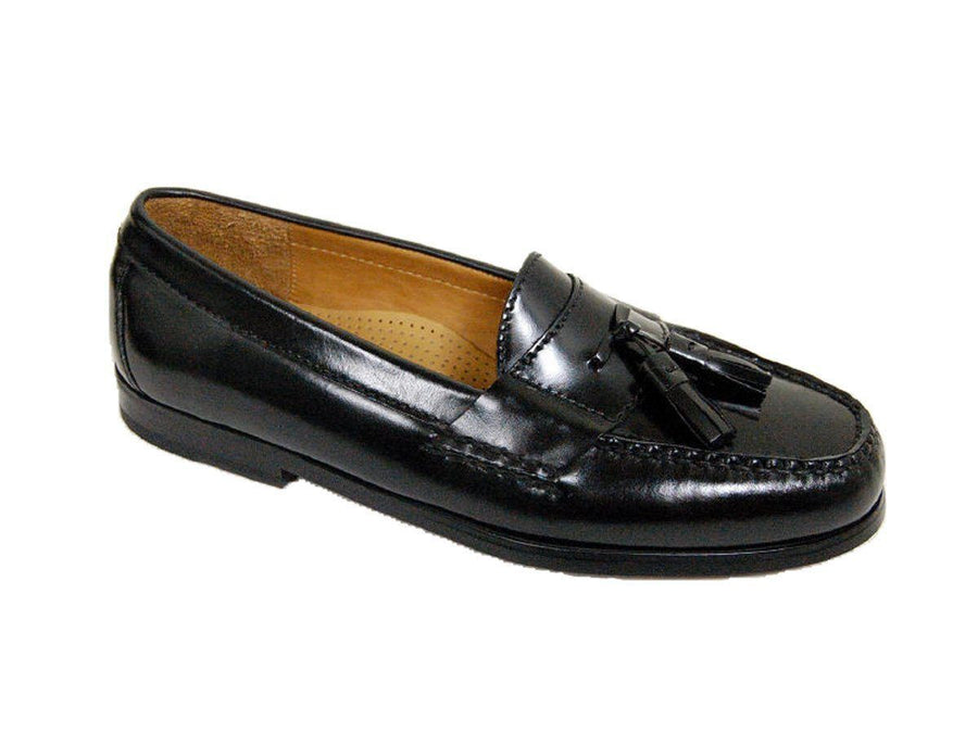 Cole Haan 9128 Leather Young Men's Shoe - Tassel Loafer - Black