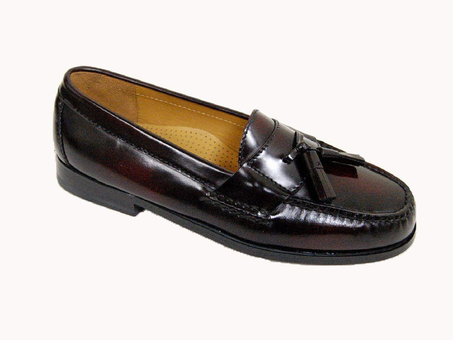 Cole Haan 9136 Leather Young Men's Shoe - Tassel Loafer - Burgundy