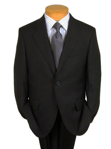 Image of Heritage House 9367 100% Wool Boy's Suit - Tonal Stripe - Black