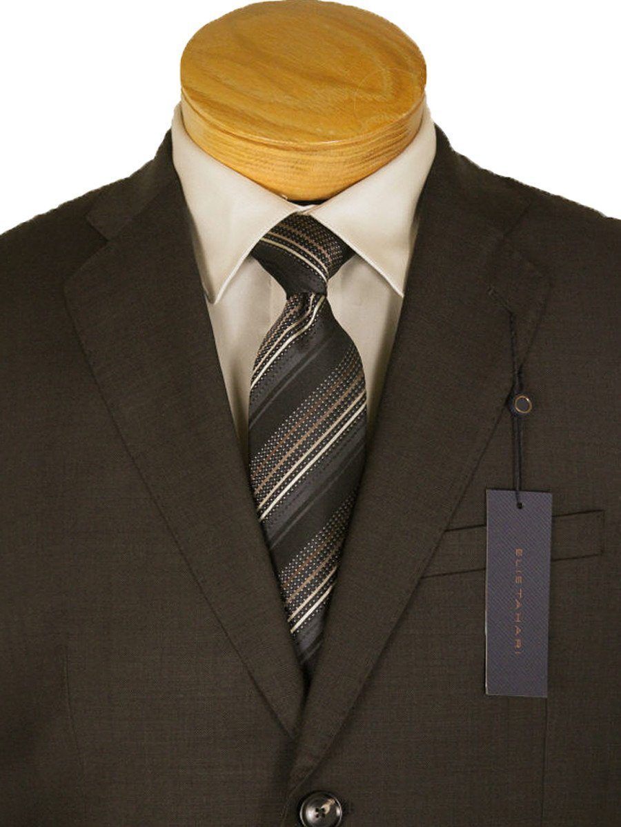 Elie Tahari 9572 100% Wool Boy's Suit - Weave - Brown