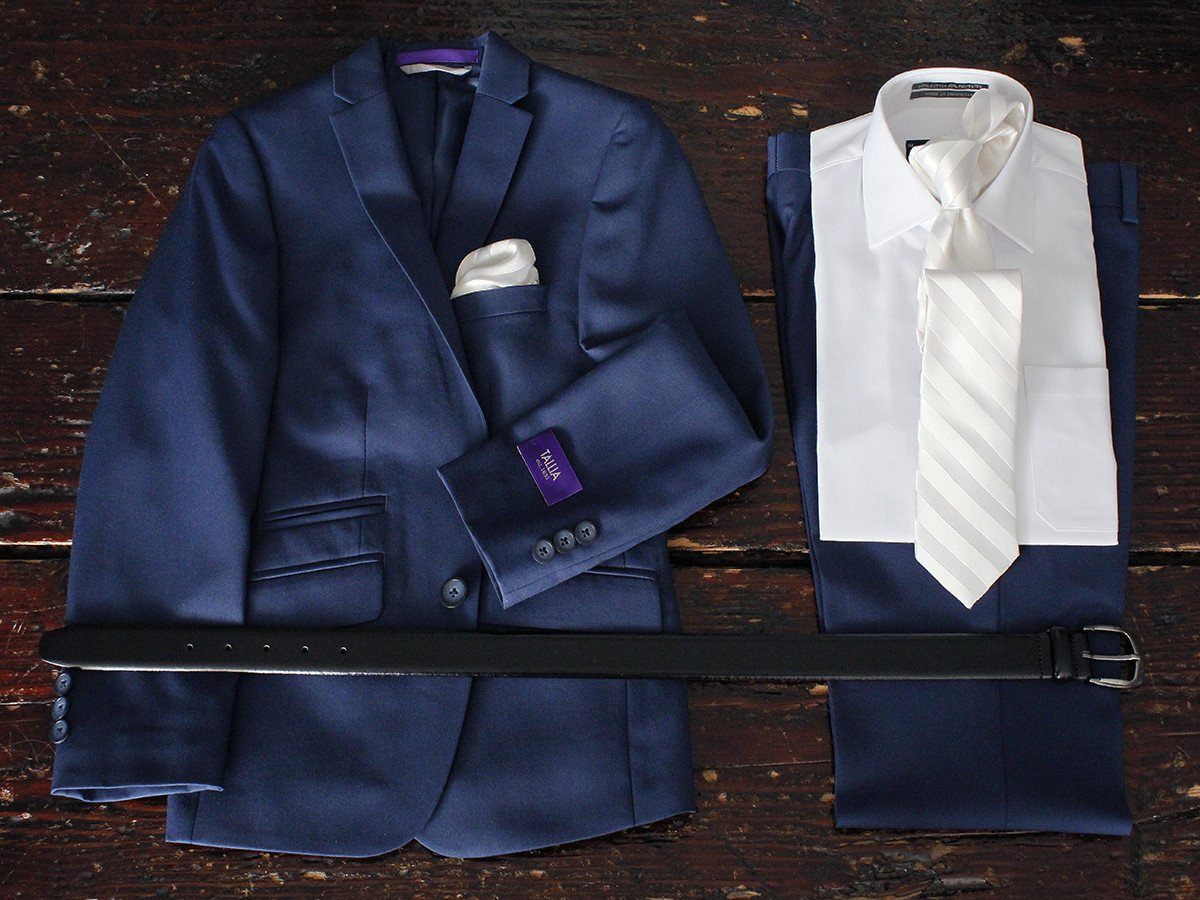 Complete Skinny Fit Blue Outfit 21747 Boys Suit Bundle Tallia