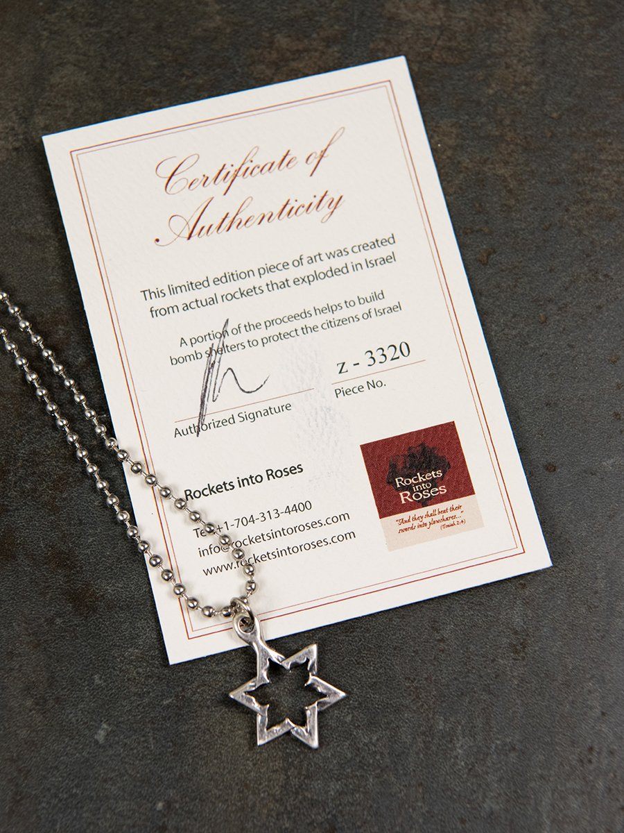Star of David Rocket Necklace Boys Necklace The Israel Boutique