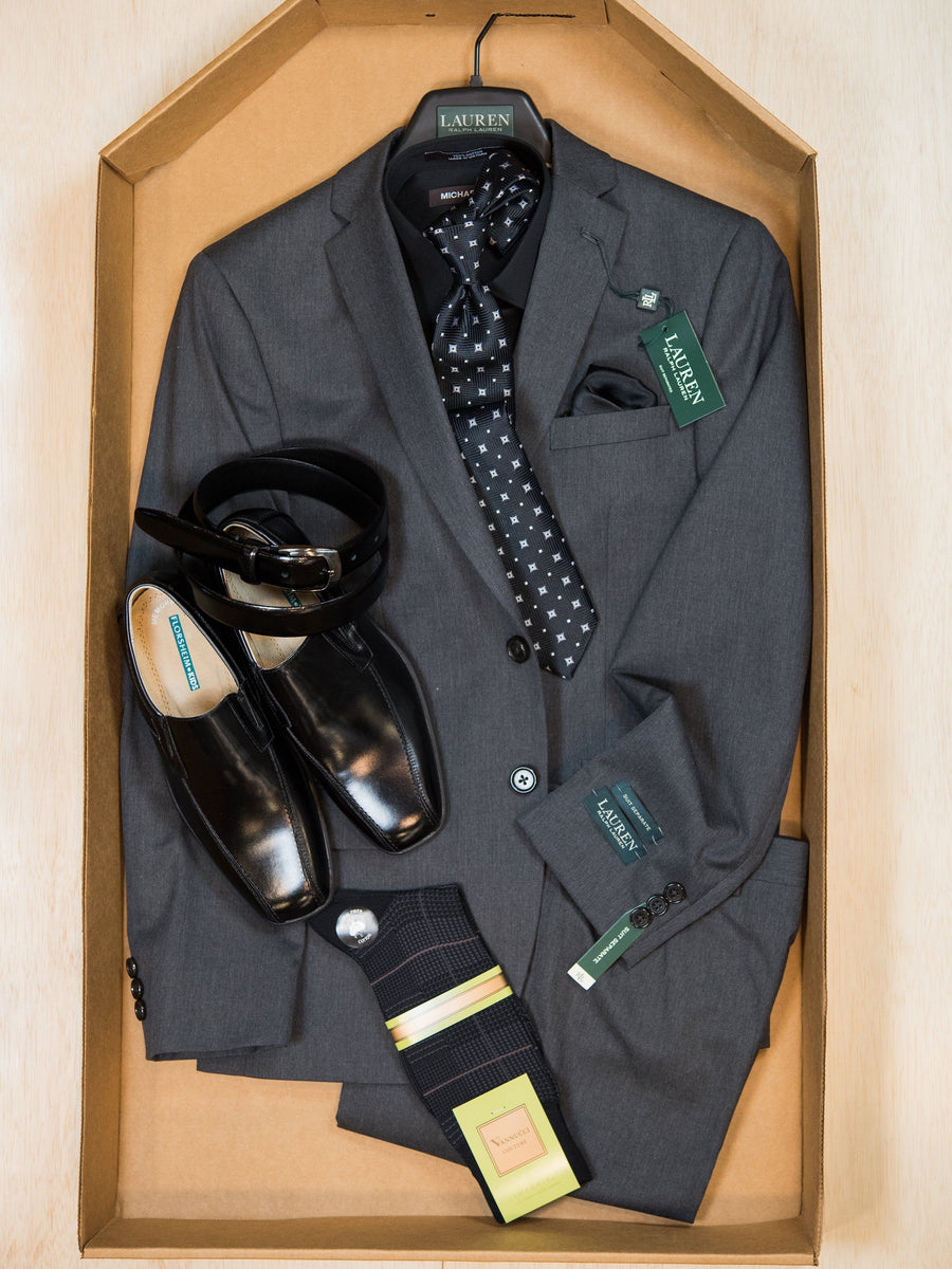 Complete Grey Suit Outfit 23010 Boys Suit Bundle Lauren 