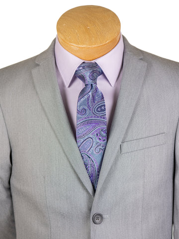 Image of Andrew Marc 30824 Boy's Skinny Fit Suit - Sharkskin - Light Grey