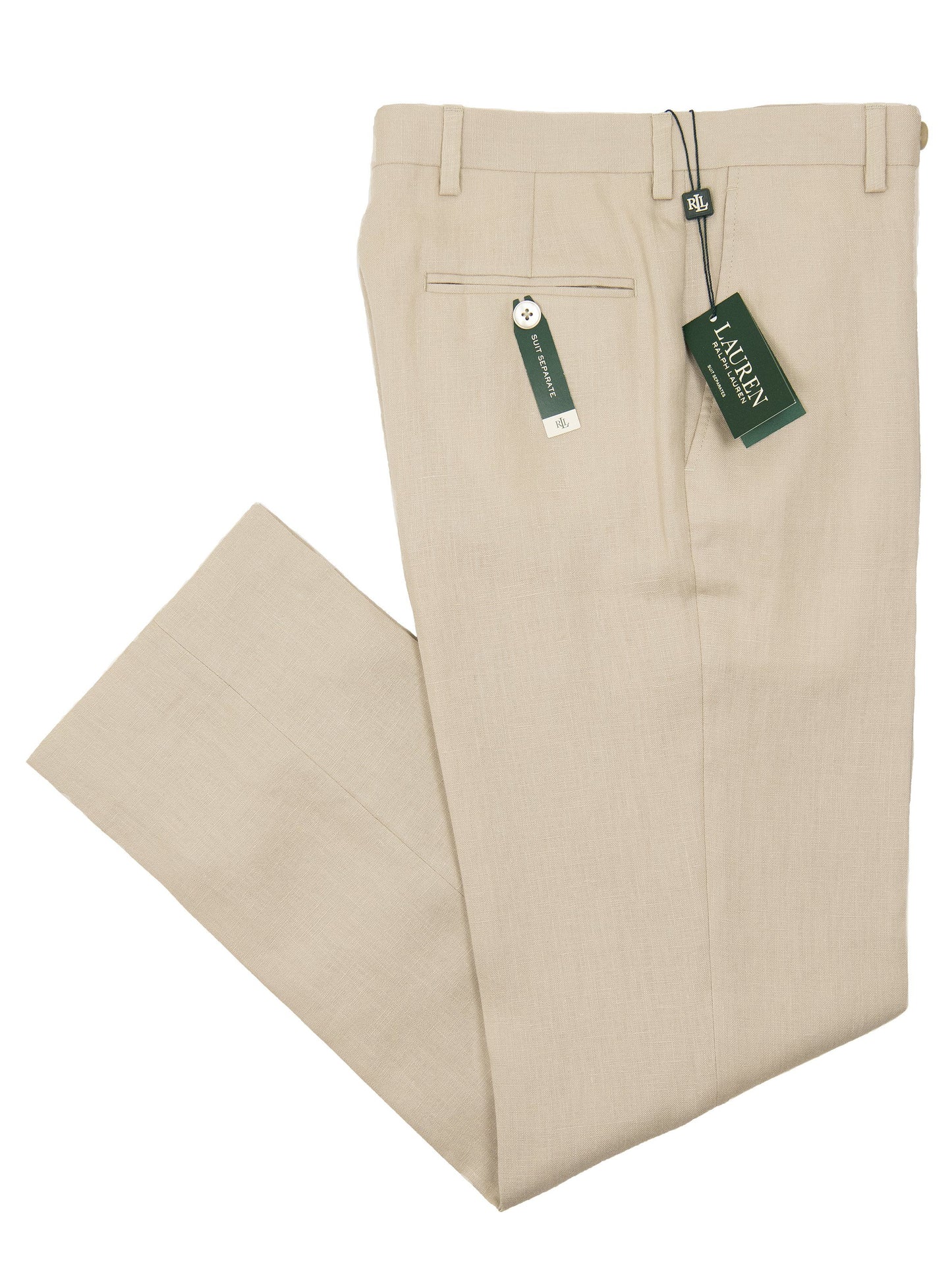 Lauren Ralph Lauren 26115P 100% Linen Boy's Suit Separate Pant - Solid - Tan Boys Suit Separate Pant Lauren