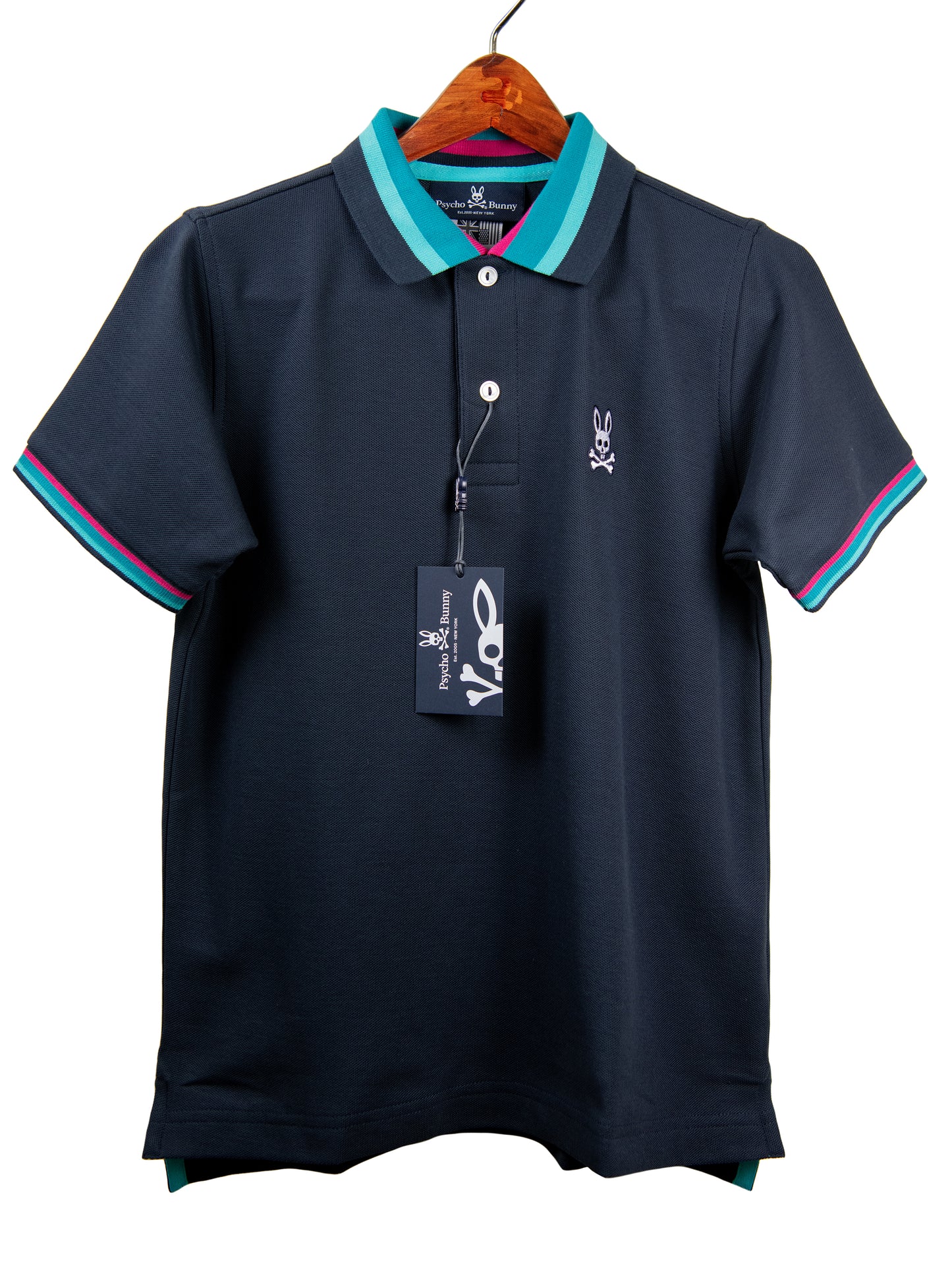Psycho Bunny 32462 Boy's Short Sleeve Polo- Navy