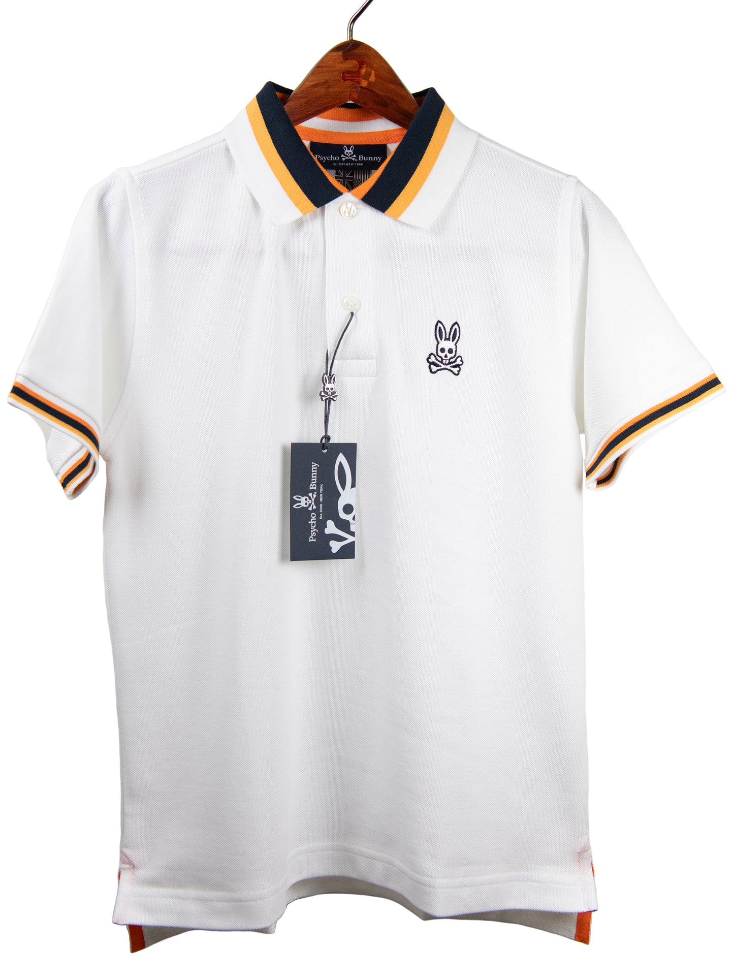 Psycho Bunny 32458 Boy's Short Sleeve Polo- White