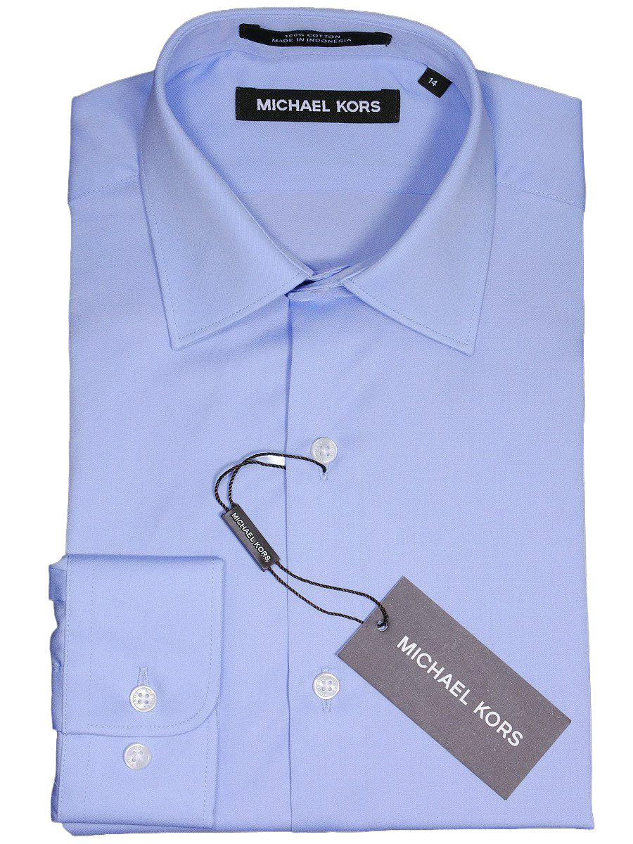 Michael Kors 17116 Boy's Dress Shirt - Solid Broadcloth - Light Blue