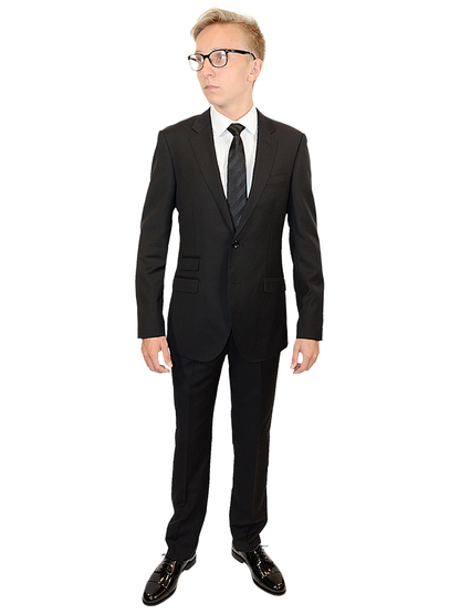 Trend by Maxman 17274 Young Men's Suit Separate Jacket - Solid Gabardine - Black