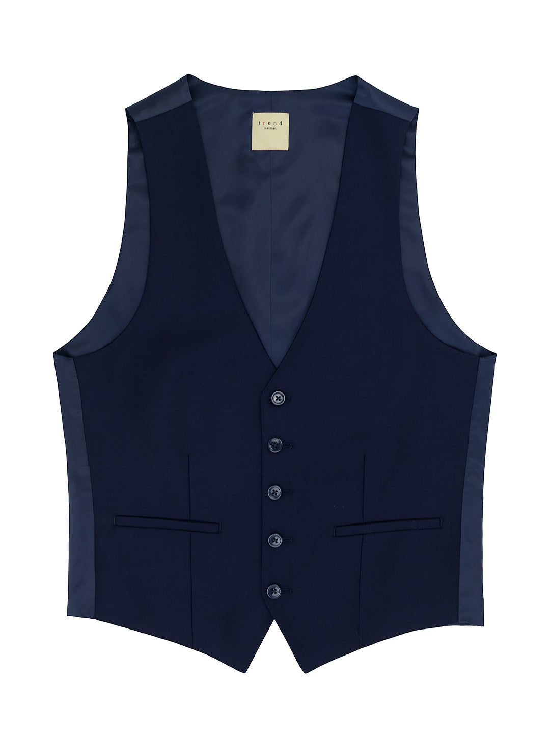 Trend by Maxman 17298V Young Men's Vest - Solid Gabardine - American Blue