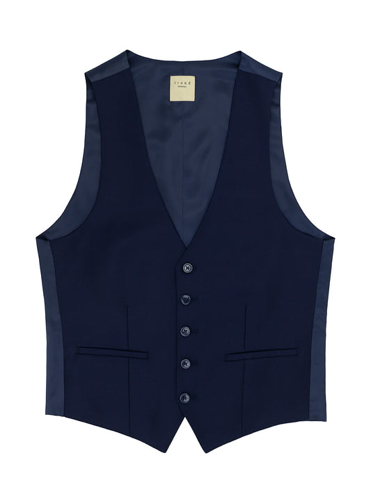 Trend by Maxman 17298V Young Men's Vest - Solid Gabardine - American Blue