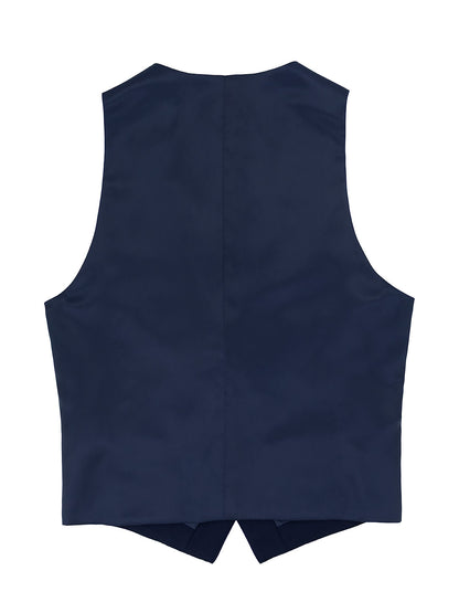 Trend by Maxman 17298V Young Men's Vest - Solid Gabardine - American Blue