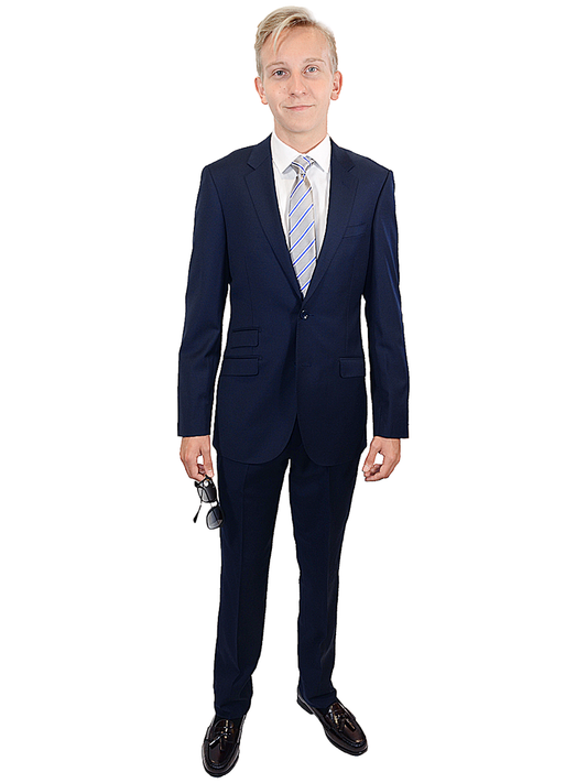 Trend by Maxman 17298 Young Men's Suit Separate Jacket  - Solid Gabardine - American Blue