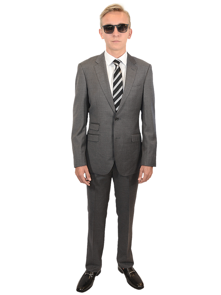 Trend by Maxman 17322 Young Men's Suit Separate Jacket - Solid Gabardine - Grey