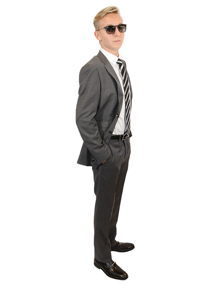 Trend by Maxman 17322 Young Men's Suit Separate Jacket - Solid Gabardine - Grey