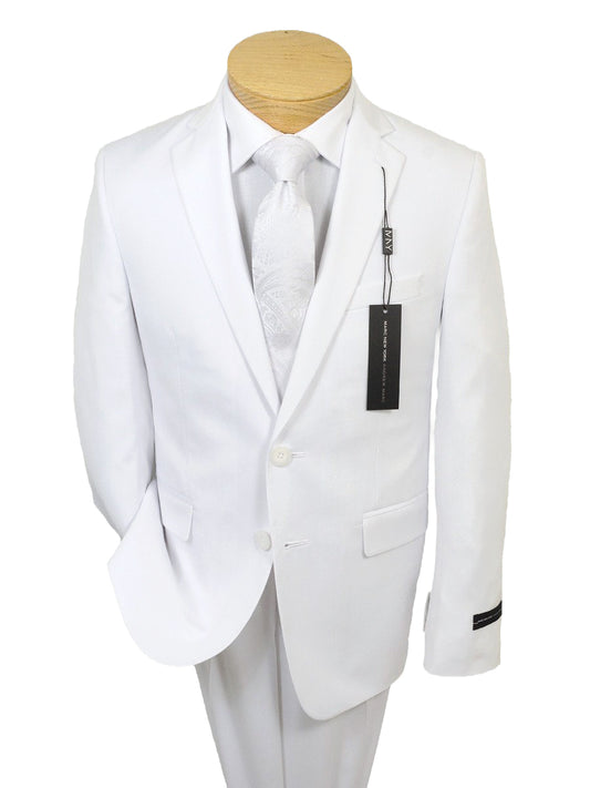 Andrew Marc 18743 65% Polyester / 35% Rayon Boy's Communion Suit Separate Jacket - Solid - White