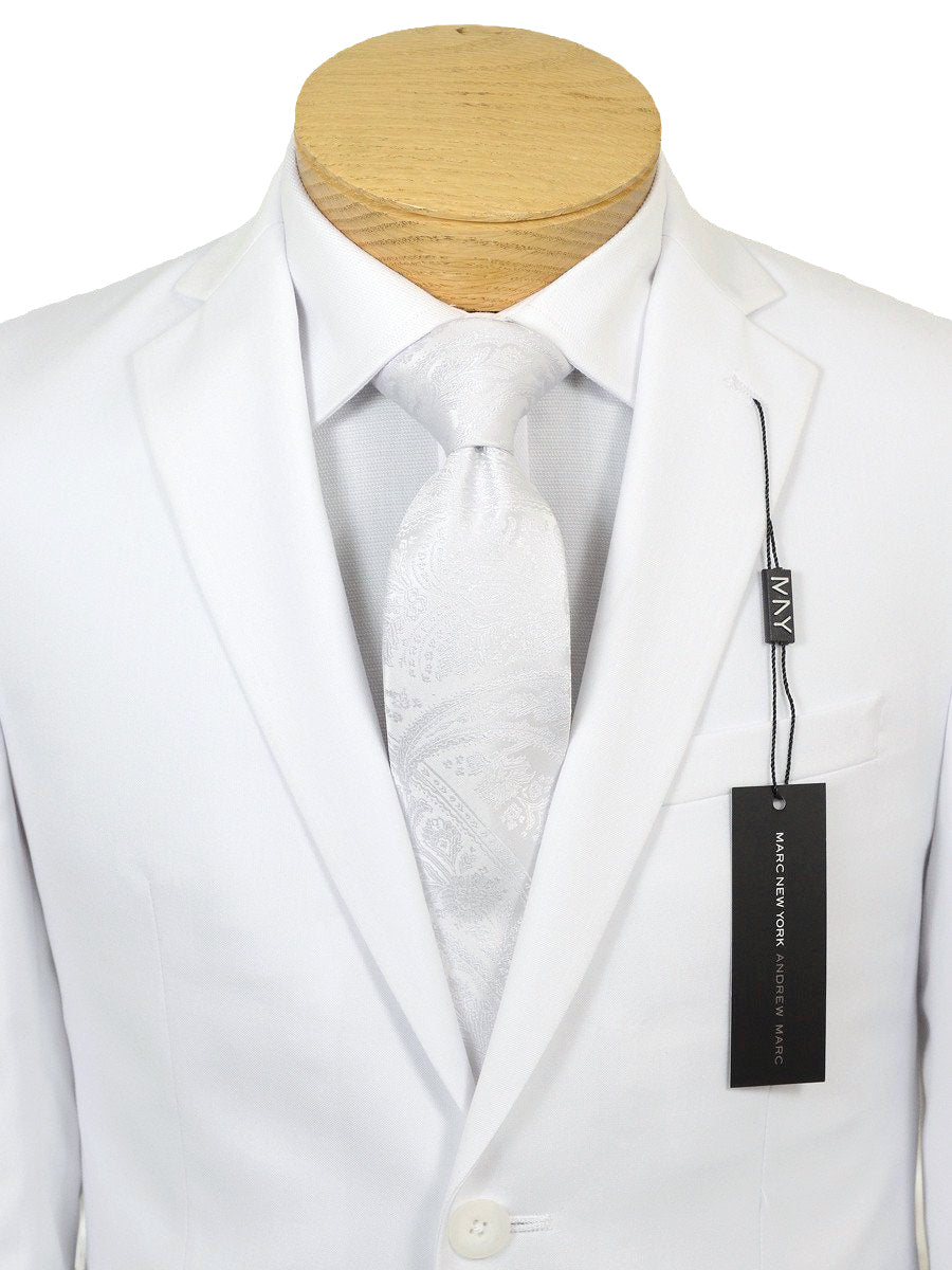 Andrew Marc 18743 65% Polyester / 35% Rayon Boy's Communion Suit Separate Jacket - Solid - White