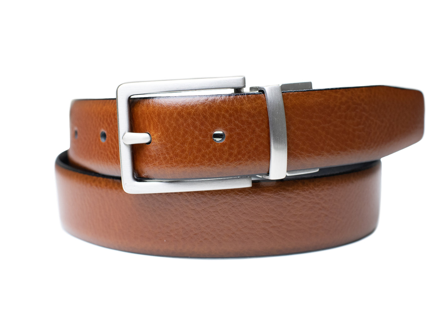 Paul Lawrence 24684 100% Genuine Leather Boy's Belt - Reversible - Black/Cognac