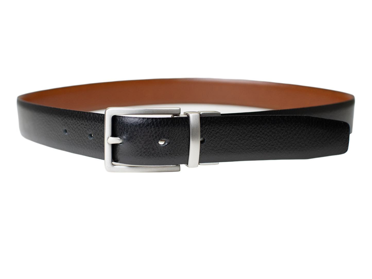 Paul Lawrence 24684 100% Genuine Leather Boy's Belt - Reversible - Black/Cognac