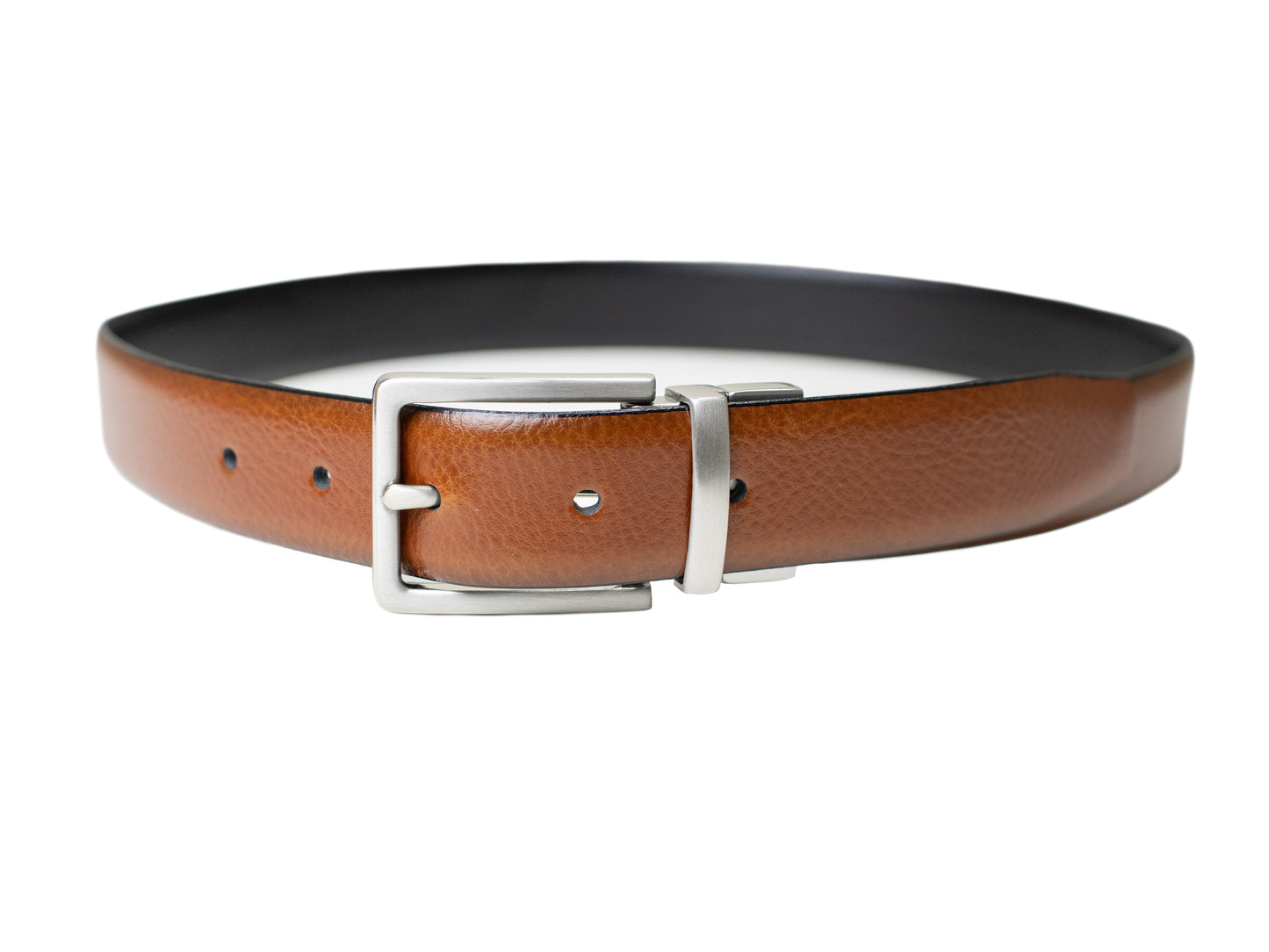 Paul Lawrence 24684 100% Genuine Leather Boy's Belt - Reversible - Black/Cognac