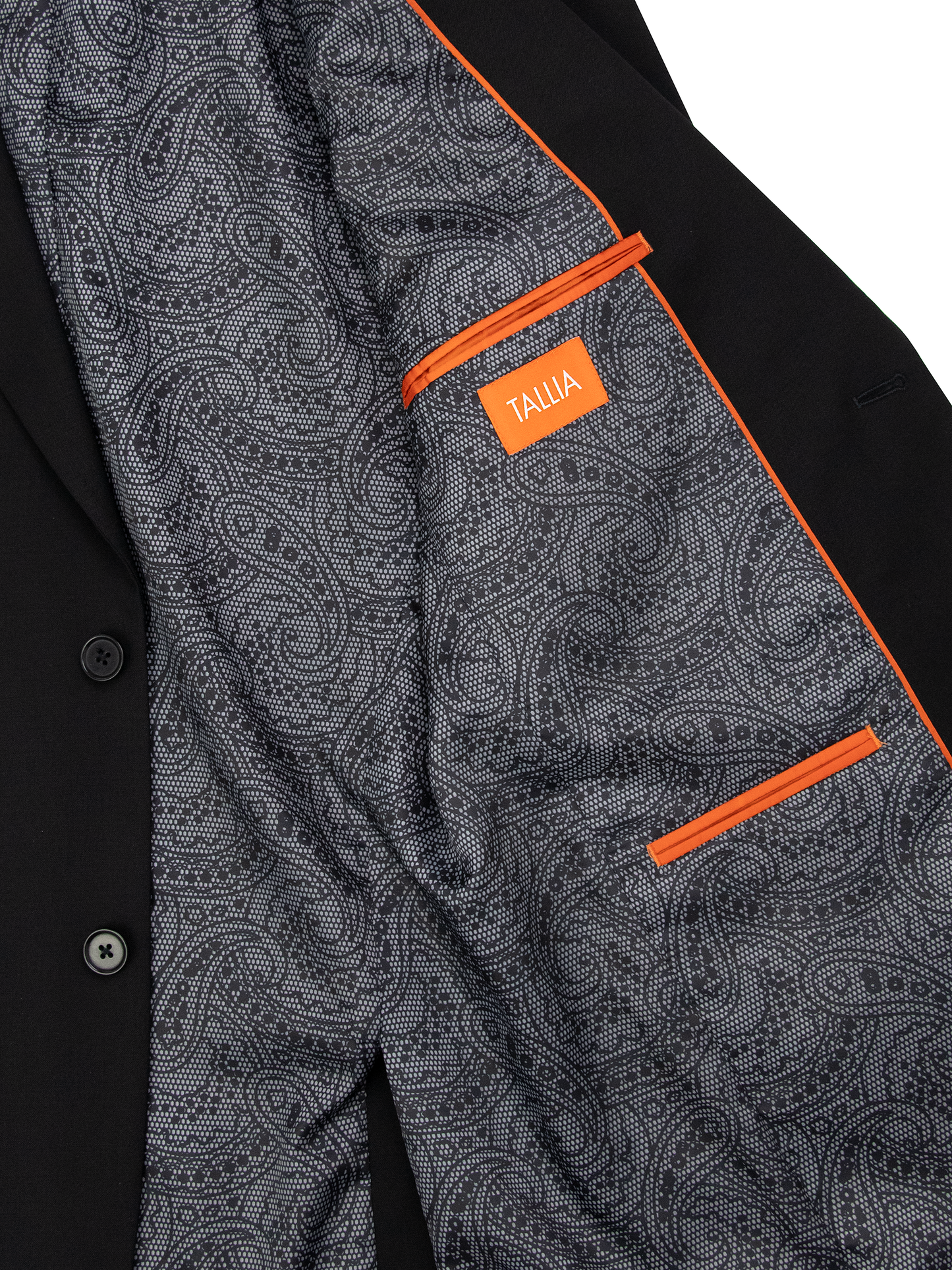 Tallia 32274 Young Men's Suit Separate Jacket - Skinny Fit - Black